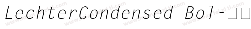 LechterCondensed Bol字体转换
